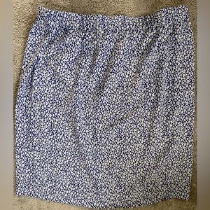 J. Crew Blue Floral MIDI-Skirt